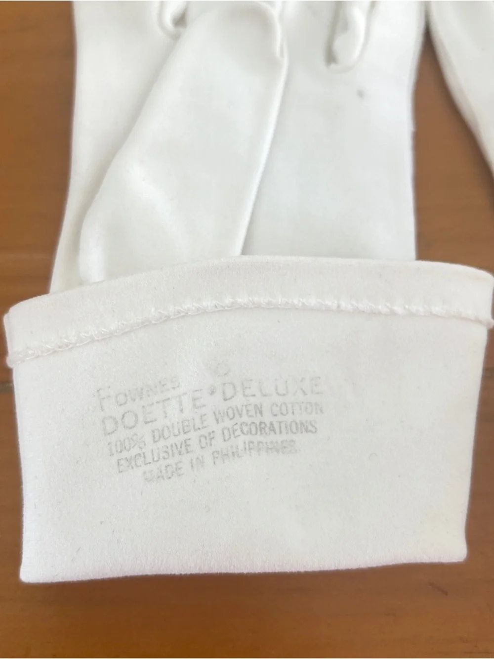 Vintage Doette Deluxe White Cotton Dress Gloves 50s 60s Bridal